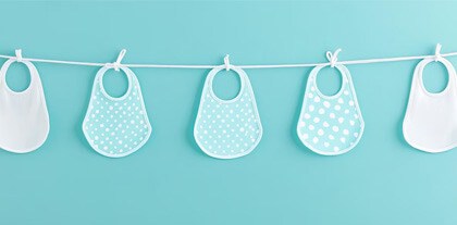 Βρεφικές Σαλιάρες | Γαρύφαλλο - Λευκά Είδη